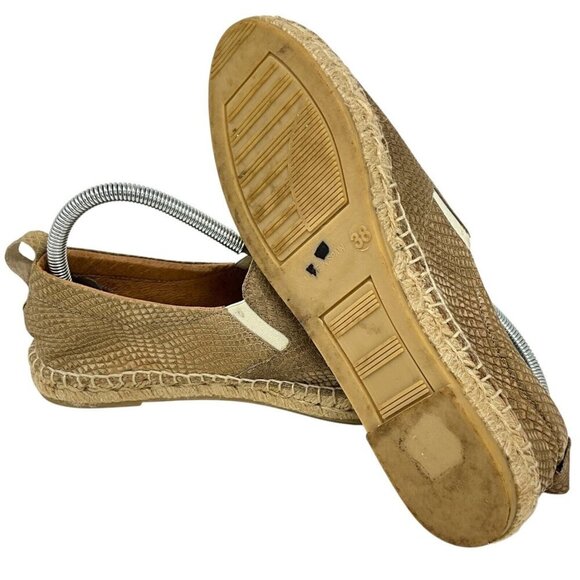 Maypol Espadrille Flats US Size 8 EUR 38 Tan Slip On Shoes Casual Made in Spain - Picture 9 of 10